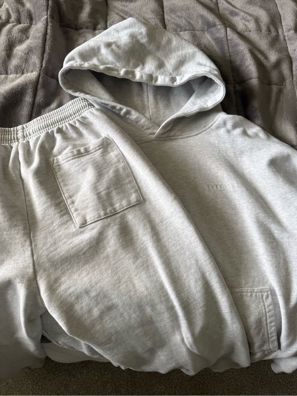 Adanola Light Gray Sweatsuit Set
